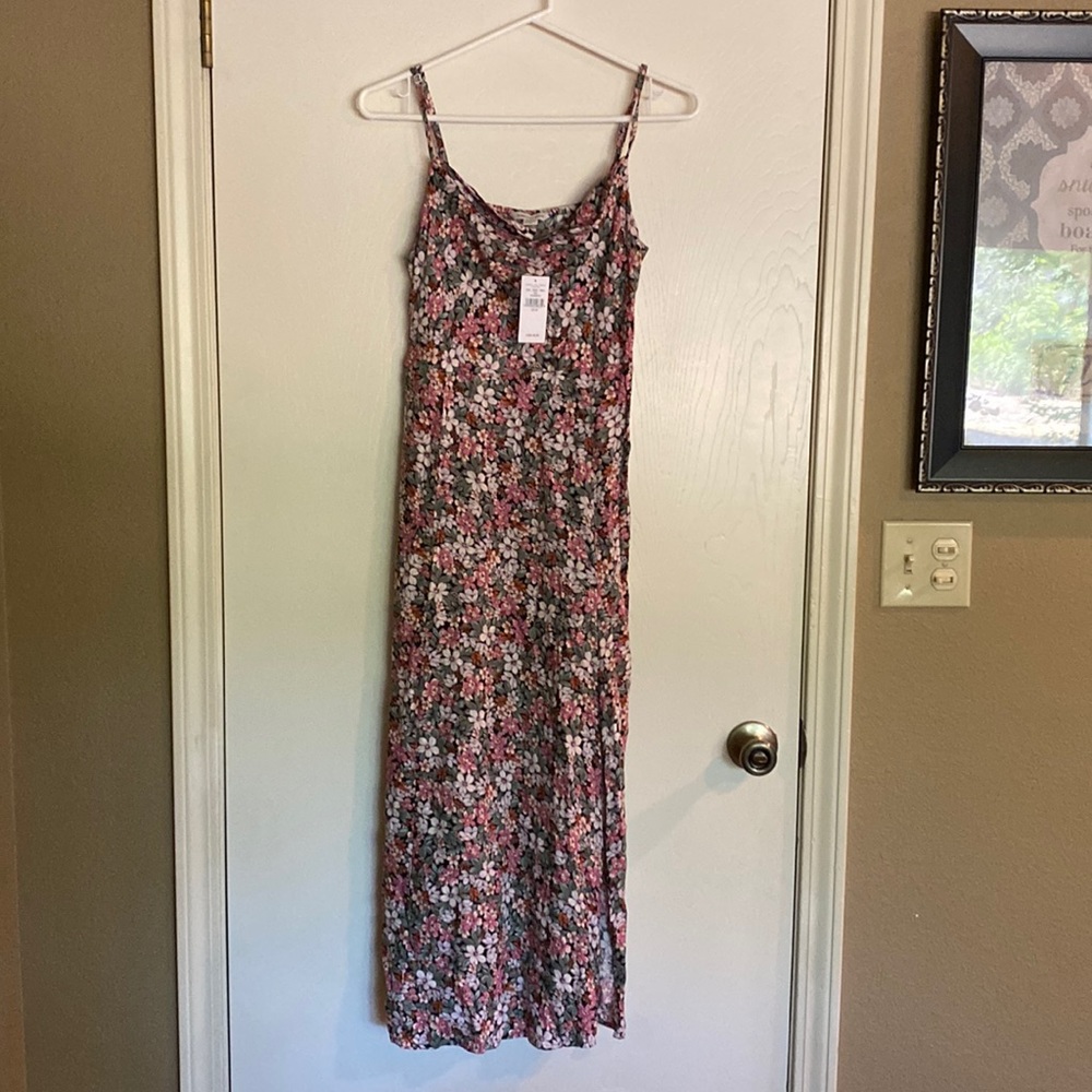 American Eagle, multi color floral slip dress